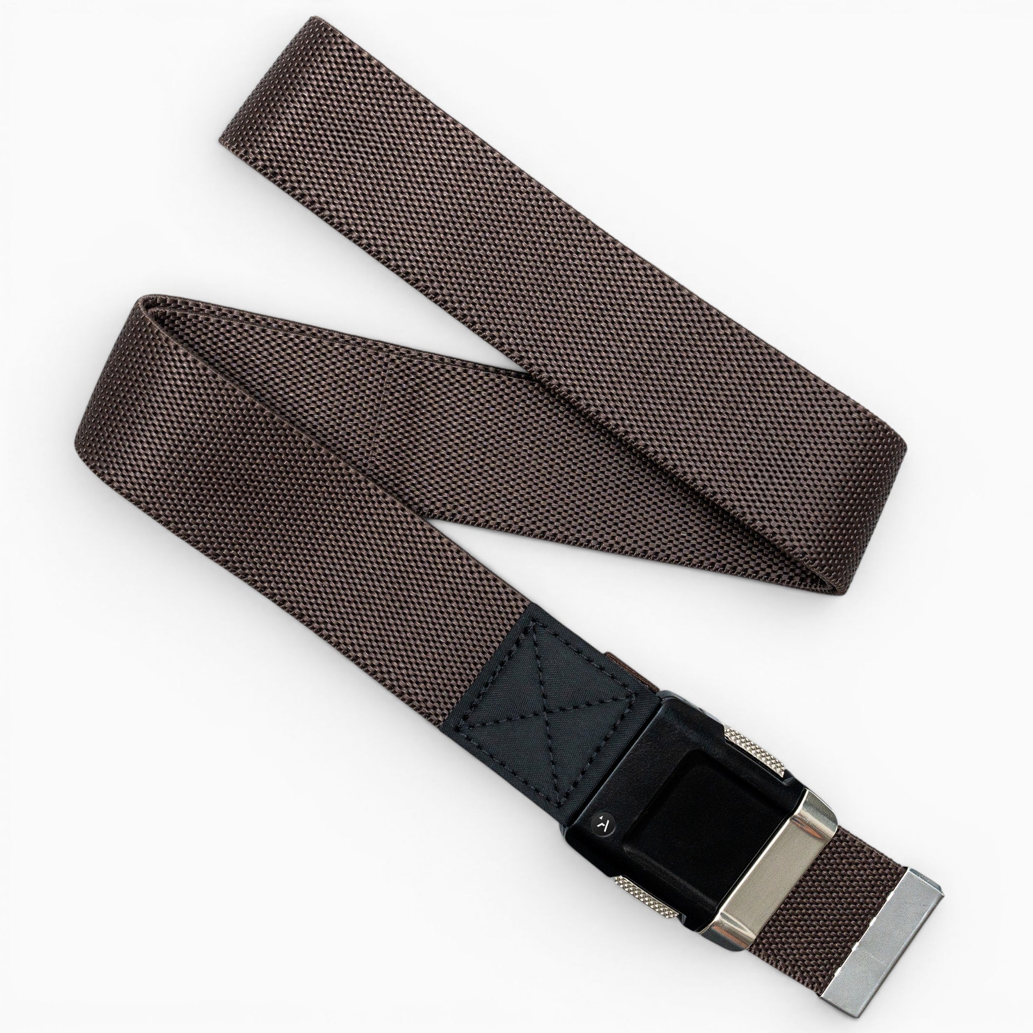 Arcade Motion Belt in Brown/Nickel — full belt with buckle